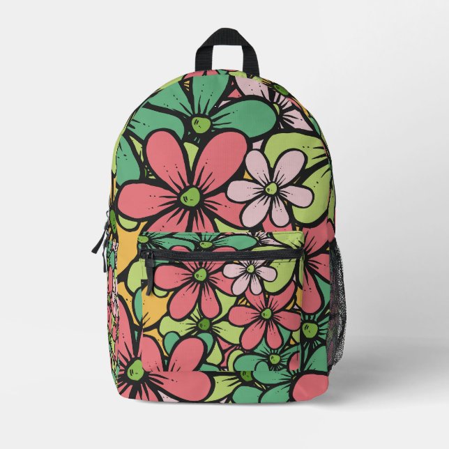 Sac À Dos Imprimé Floral (Recto)