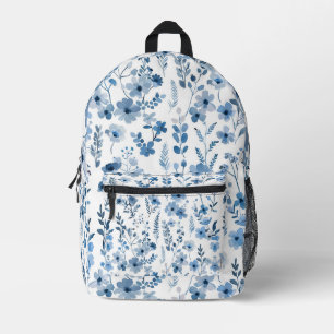 Sac À Dos Imprimé Floral bleu français
