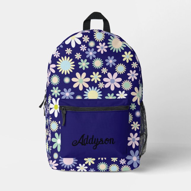 Sac À Dos Imprimé Floral personnalisé (Recto)