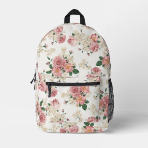Sac À Dos Imprimé Floral vintage sur blanc