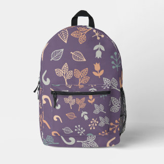 Sac À Dos Imprimé Floral violet Motif