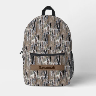 Sac À Dos Imprimé Fluffy Cattails Nature Motif Personnalisé
