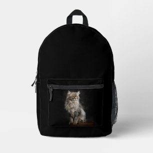 Sac À Dos Imprimé Fluffy Gris