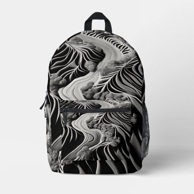 Sac À Dos Imprimé Flux fractal (Recto)