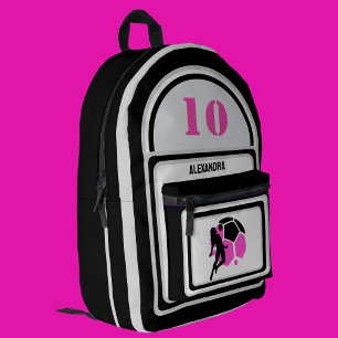 Sac À Dos Imprimé Football, Footballeuse, Équipe, Cadeau 