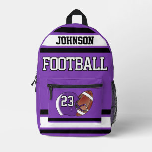 Sac À Dos Imprimé Football Purple - Editable