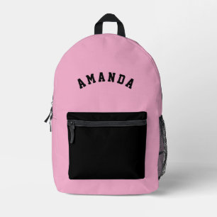 Sac À Dos Imprimé Football Rose Personnalisé Enfants Retour à l'écol