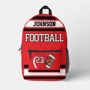 Sac À Dos Imprimé Football Rouge - Modifiable 