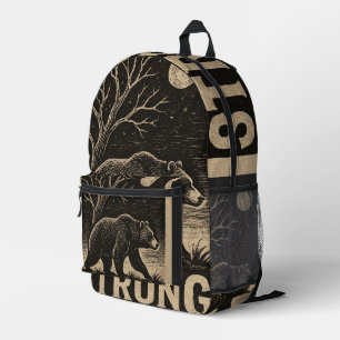 Sac À Dos Imprimé Force de l'ours vintage