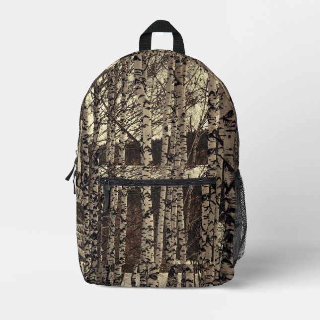 Sac À Dos Imprimé Forêt de Birch Nature (Recto)