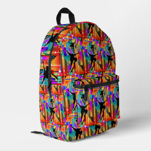 Sac À Dos Imprimé Forme Géométrique Skateboard Abstrait