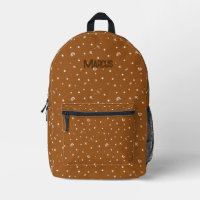 Formes de boho marron jouant avec le nom