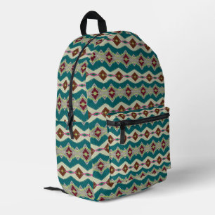 Sac À Dos Imprimé Formes diamant multicolore à motifs