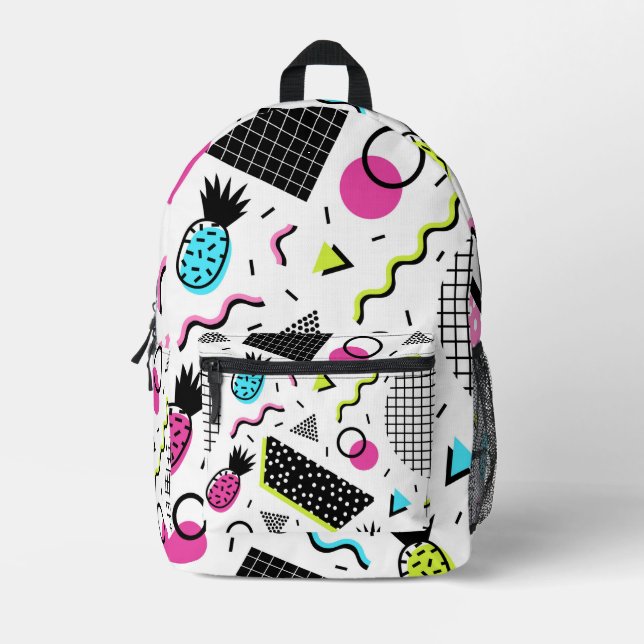 Sac À Dos Imprimé Formes géométriques et ananas (Recto)