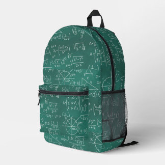 Sac À Dos Imprimé Formules mathématiques Geek vert