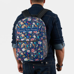 Sac À Dos Imprimé Fournitures d'art colorées motif créatif pour arti