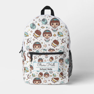 Sac À Dos Imprimé Fournitures de rentrée scolaire Cartoon Space pour