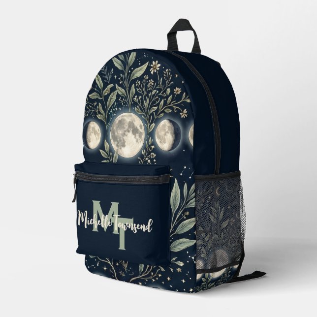 Sac À Dos Imprimé Fournitures scolaires célestes (Coin arrière droit)