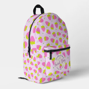 Sac À Dos Imprimé Fraise rose