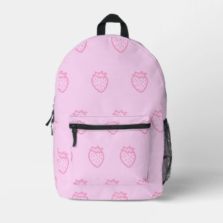Sac À Dos Imprimé Fraise rose pâle