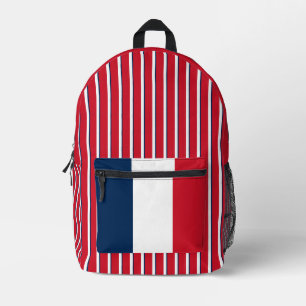 Sac À Dos Imprimé France Drapeau Rouge Baguette à coudre