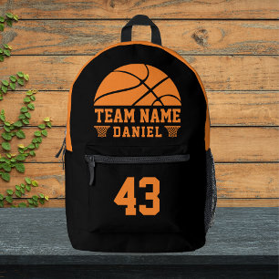 Sac À Dos Imprimé Fun Basket Ball Custom Joueur Nom de l'équipe
