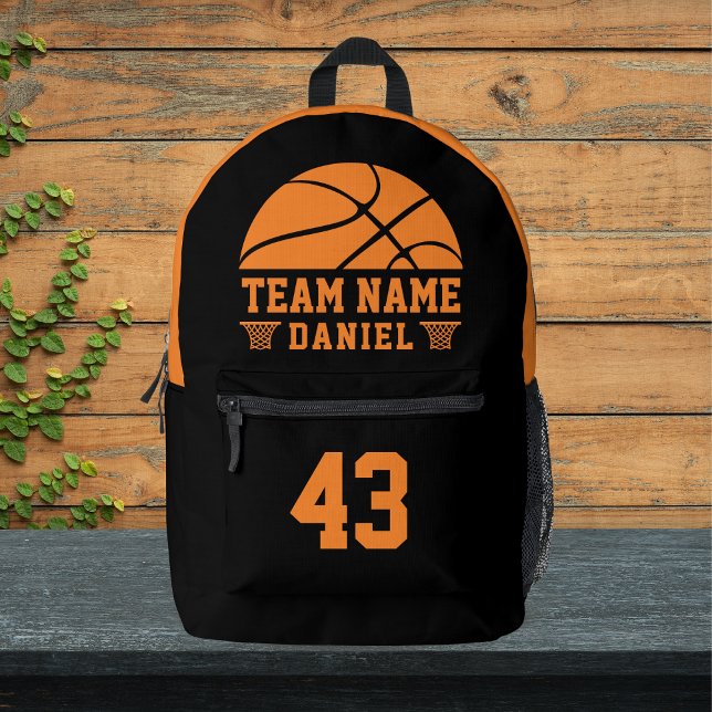 Sac À Dos Imprimé Fun Basket Ball Custom Joueur Nom de l'équipe (Créateur téléchargé)