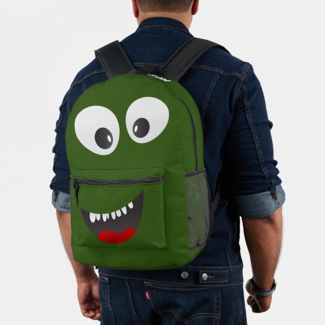 Sac À Dos Imprimé Fun Monstre Vert Personnalisé (Insitu (Modèle))