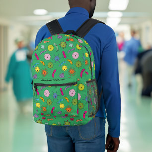 Sac À Dos Imprimé Funny Cartoon Germ