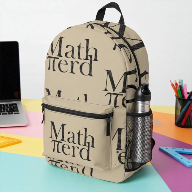 Sac À Dos Imprimé Funny Pi Math Nerd Professeur de science Lumière B (Créateur téléchargé)