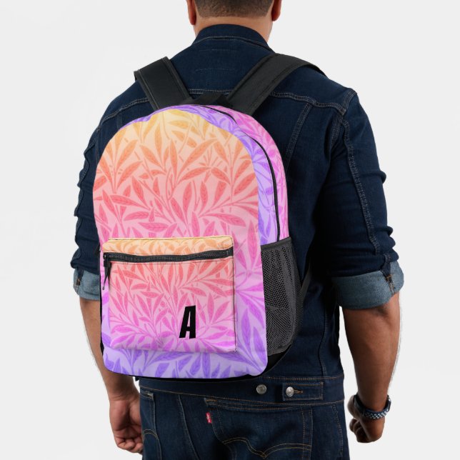 Sac À Dos Imprimé Fusion verdoyante : Mode multi-couleurs stylisée" (Insitu (Modèle))