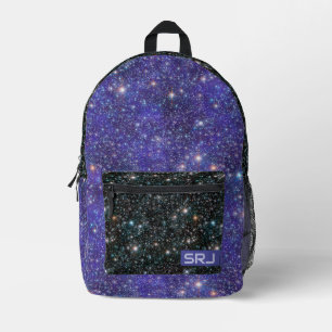 Sac À Dos Imprimé Galaxy Stars Cosmique Espace Extérieur Monogramme