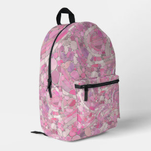 Sac À Dos Imprimé Galets Mosaic Art - Rose rose pâle