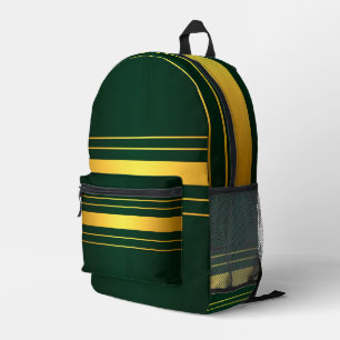Sac À Dos Imprimé Gamme de textiles de luxe tendance Green Gold
