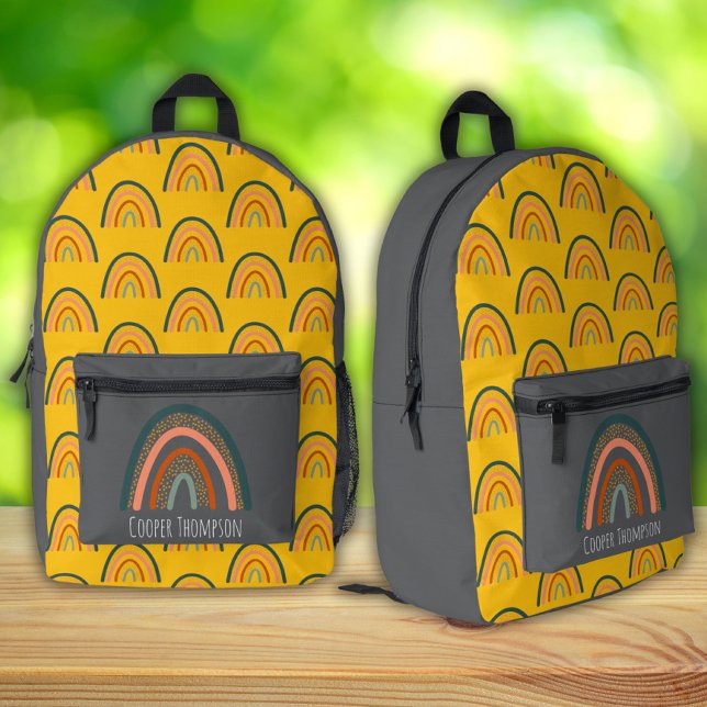 Sac À Dos Imprimé Garçons arc-en-ciel jaune mignons  (Créateur téléchargé)