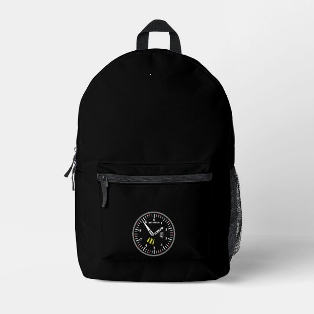 Sac À Dos Imprimé Geek de l'aviation pilote Altimeter (Recto)
