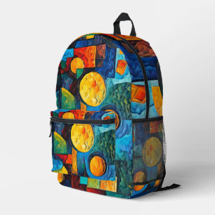 Sac À Dos Imprimé Géométrie de rêves vibrants – Art abstrait moderne