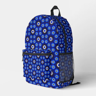 Sac À Dos Imprimé Géométrie en zellige bleu mystique