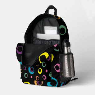 Sac À Dos Imprimé Géométrique Rétro Groovy Esthétique Colorée