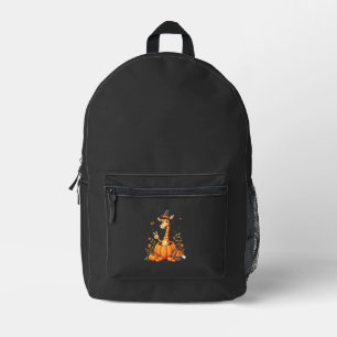 Sac À Dos Imprimé Girafe de la fête de Thanksgiving Femme Automne Ci