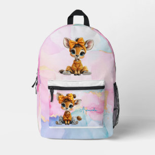Sac À Dos Imprimé Girafe noeud papillon à pois