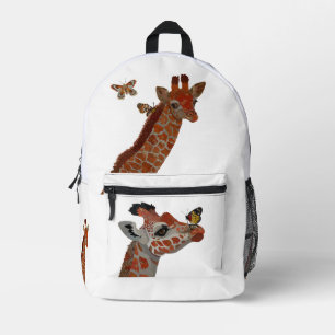 SAC À DOS IMPRIMÉ GIRAFFE & PAPILLONS