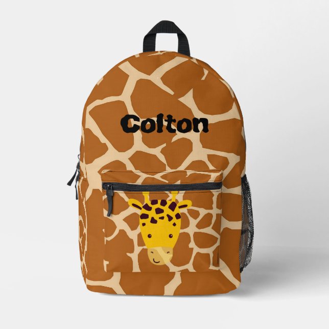 Sac À Dos Imprimé Giraffe personnalisée (Recto)