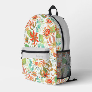Sac À Dos Imprimé Glamor Floral Blanc