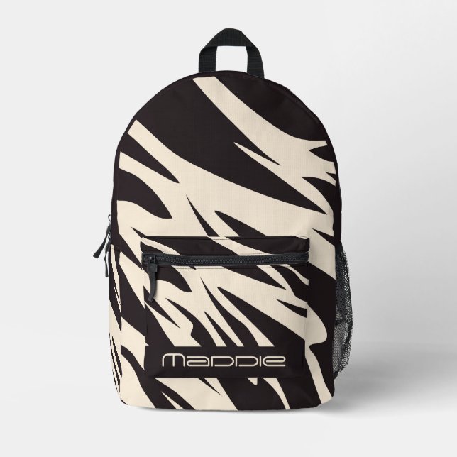 Sac À Dos Imprimé Glittery Zebra Pattern  Printed Backpack (Recto)