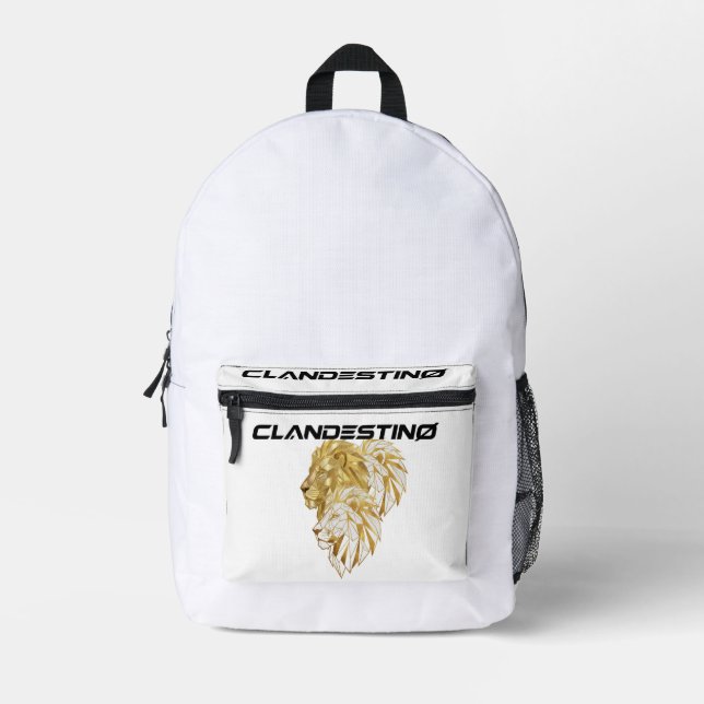 Sac À Dos Imprimé Golden Lion Backpack – Majestic Design (Recto)