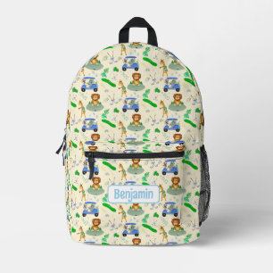 Sac À Dos Imprimé Golf Jungle Animaux Baby Motif Personnalisé