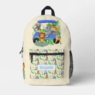 Sac À Dos Imprimé Golf Jungle Animaux Baby Personnaliser