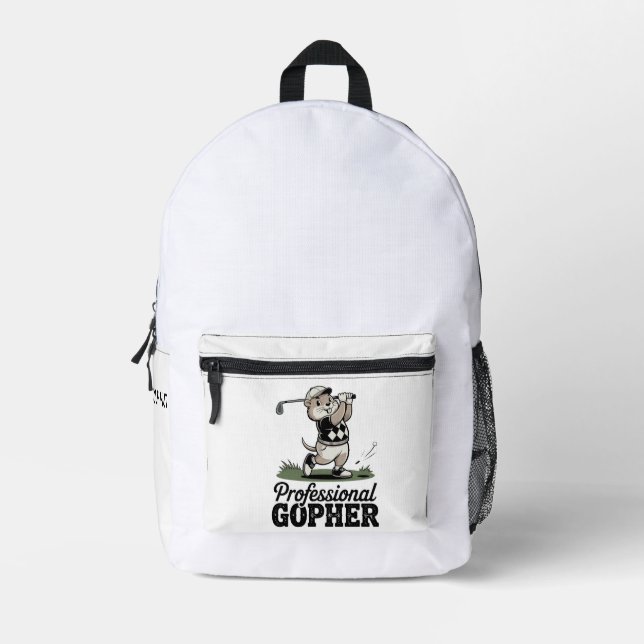 Sac À Dos Imprimé Gopher Professionnel - Housse de club de golf (Recto)