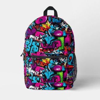 Sac À Dos Imprimé Graffiti coloré